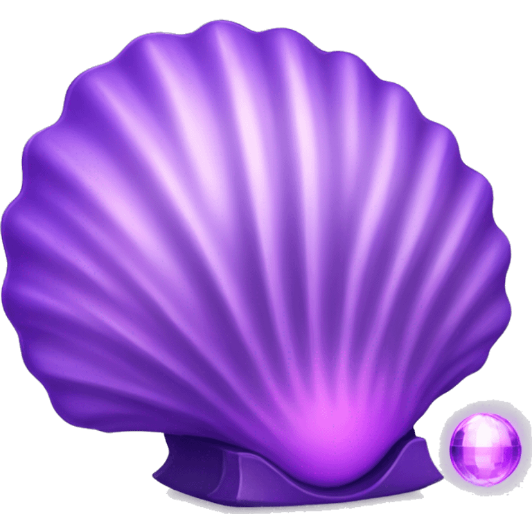 Open Clam shell with purple disco ball in the center  emoji