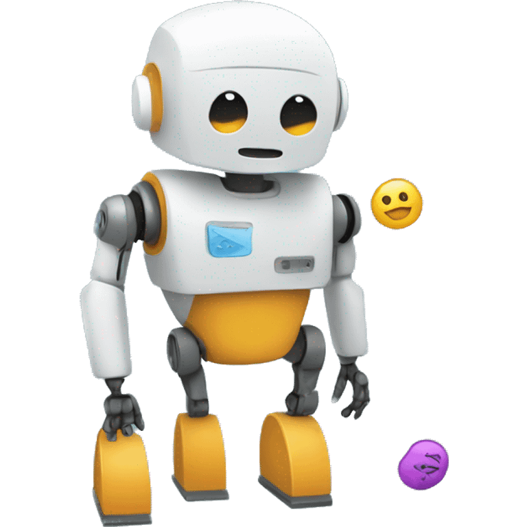 bot interacting with different applications emoji