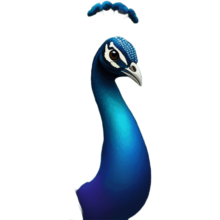 Happy peacock emoji