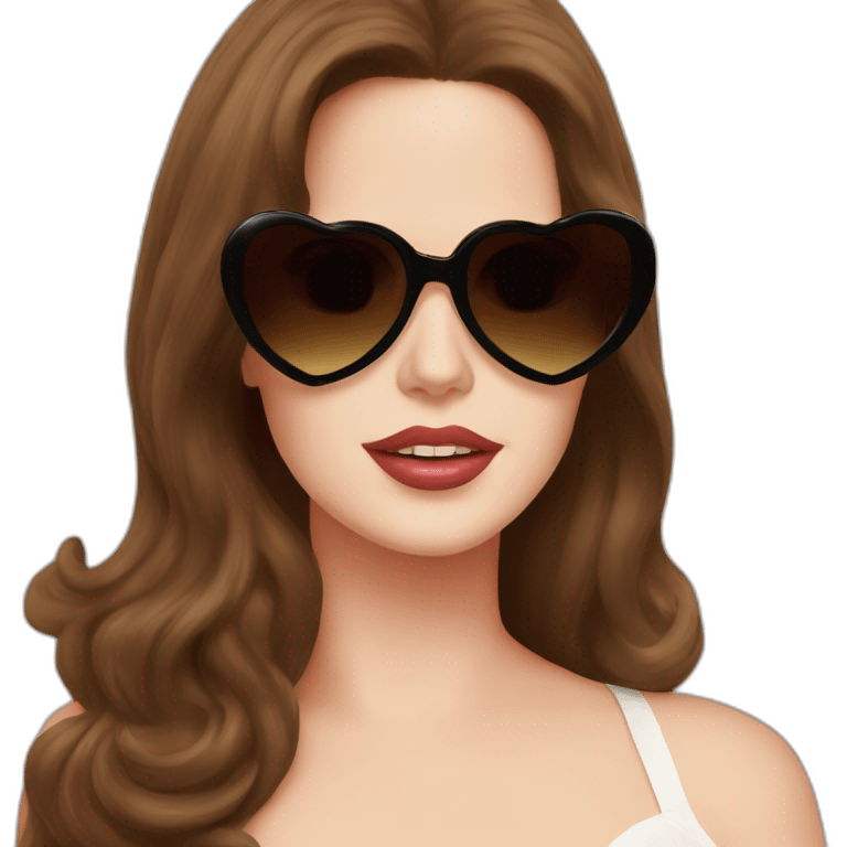 Lana Del rey with heart sunglasses emoji