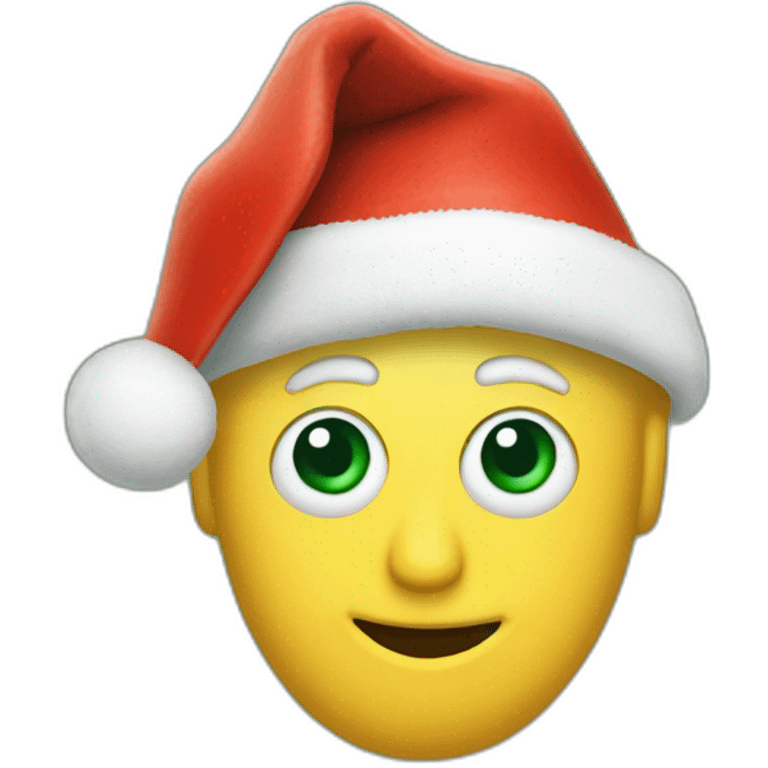 Larry Birds head with Christmashat emoji