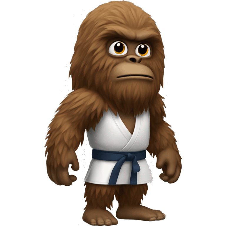 Sasquatch wearing karate outfit emoji