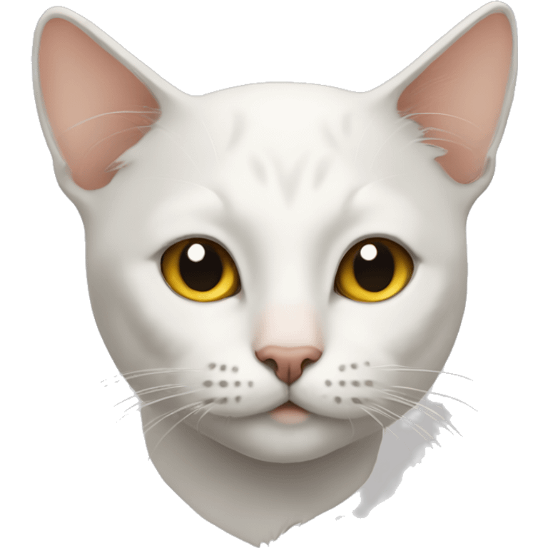 Cat with crescent moon bald spot on forehead  emoji