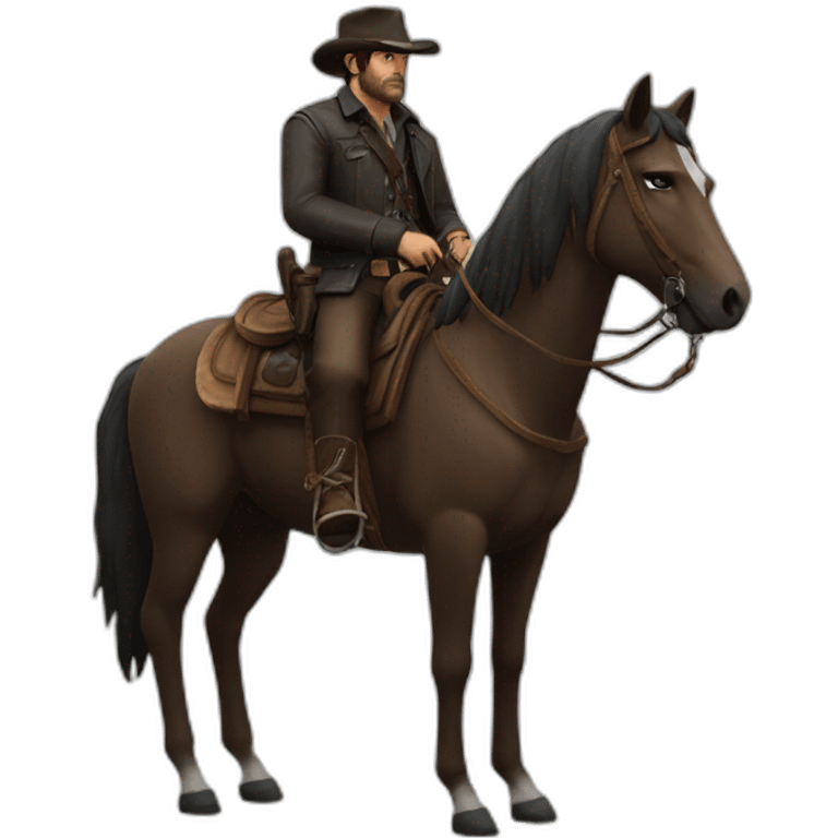 arthur morgan on a horse emoji