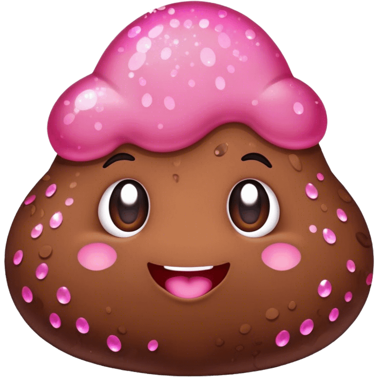 pink sparkle cute poo emoji