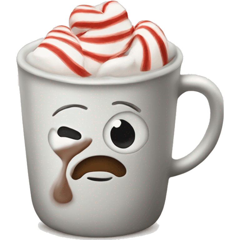 Peppermint hot cocoa emoji