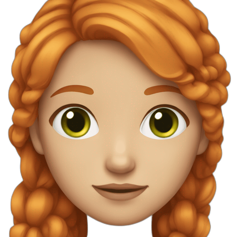 Girl with ginger hair and green eyes emoji