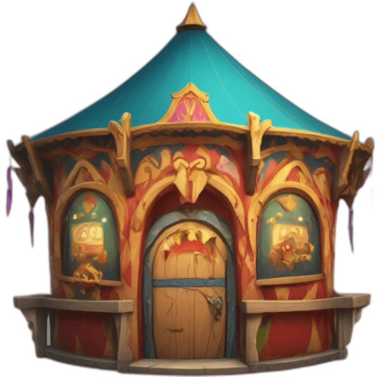 medieval funhouse decorated in a carnival way emoji