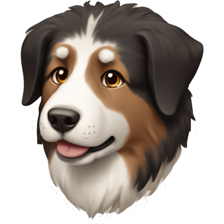 Brown,black and white Central Asian sheepdog emoji