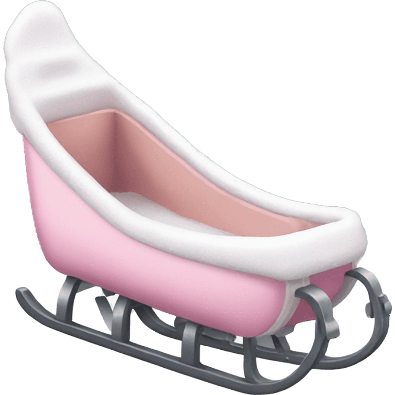 light pink winter sled emoji