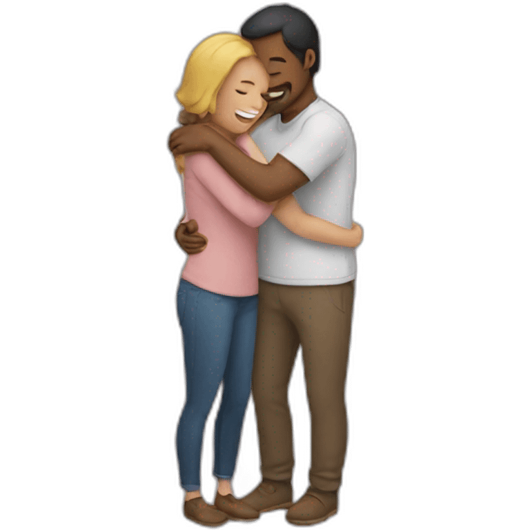 Couple hugging  emoji