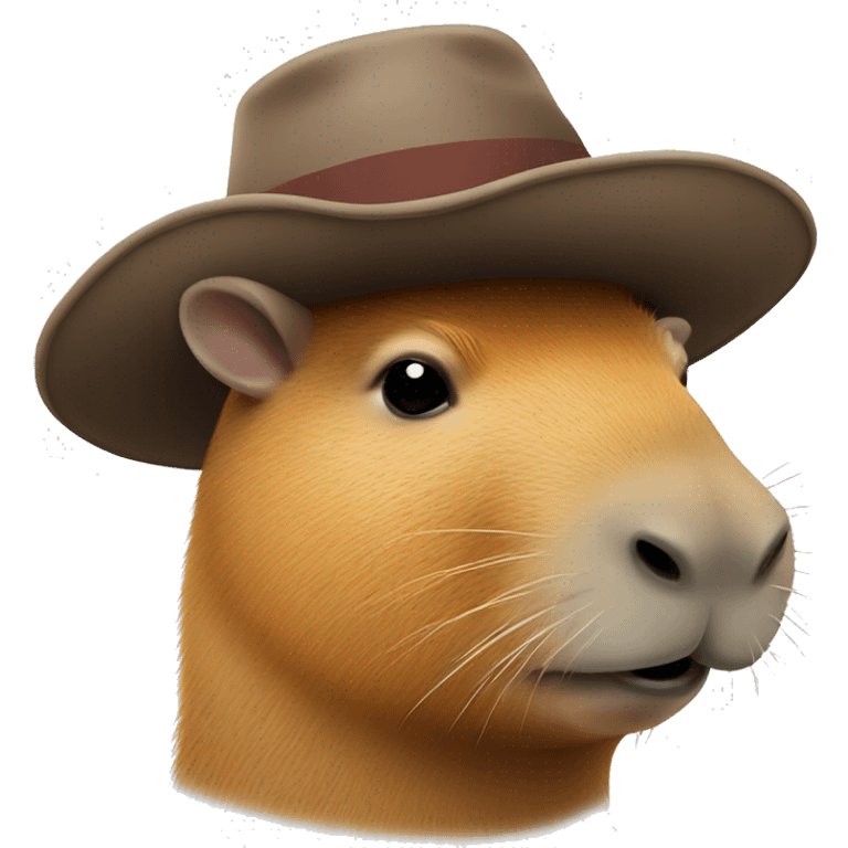 Capybara with hat emoji