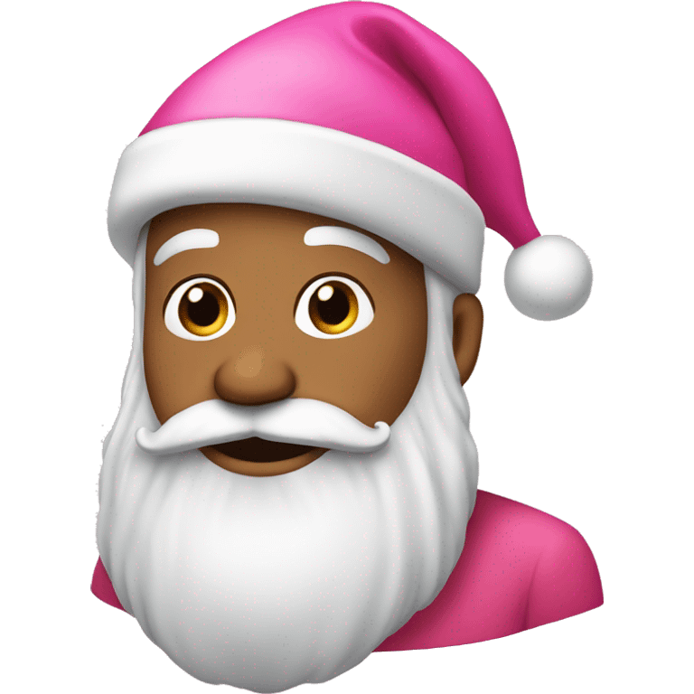 Santa with pink hat emoji