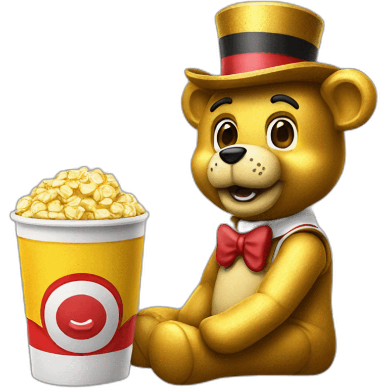 Golden Freddy de fanf avec un coca emoji