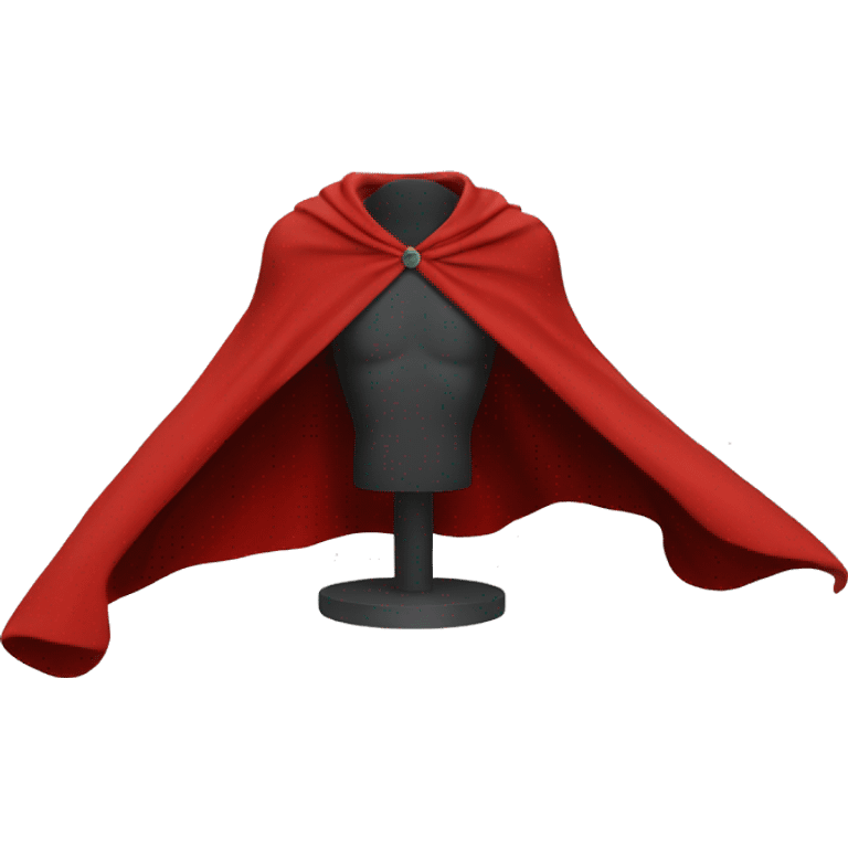 faceless mannequin flying red cape without hood emoji