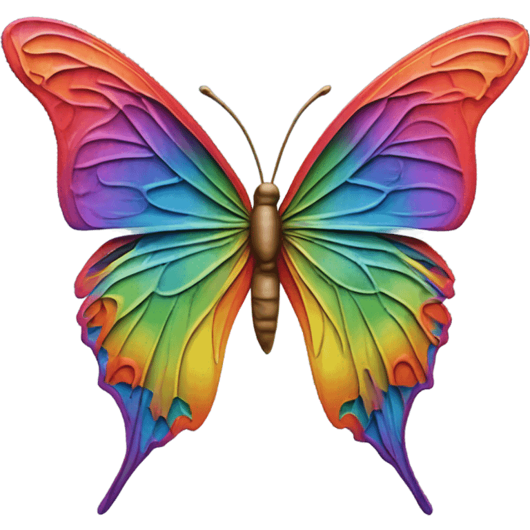 Rainbow butterfly emoji