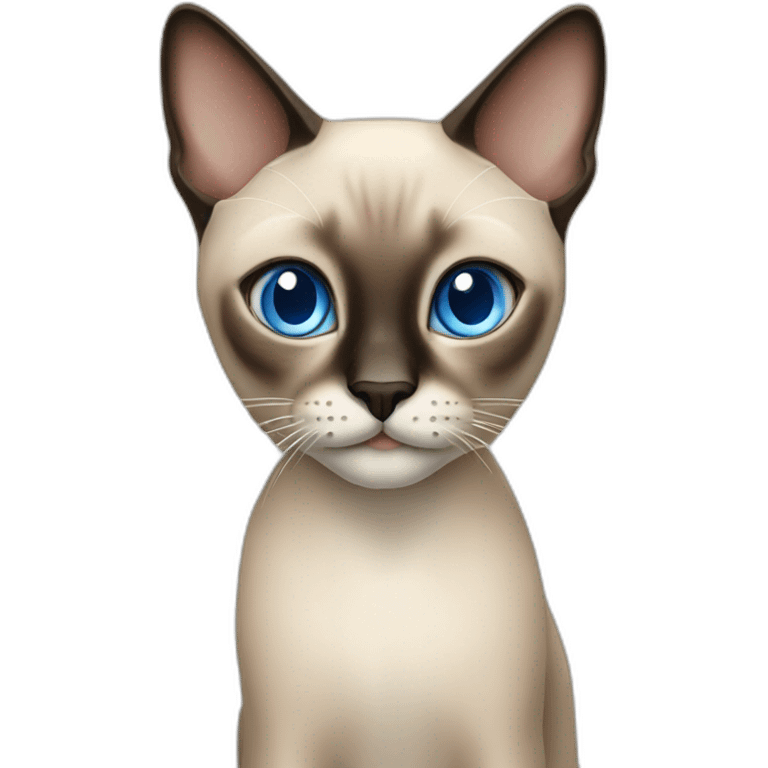 siamese cat with blue eyes emoji