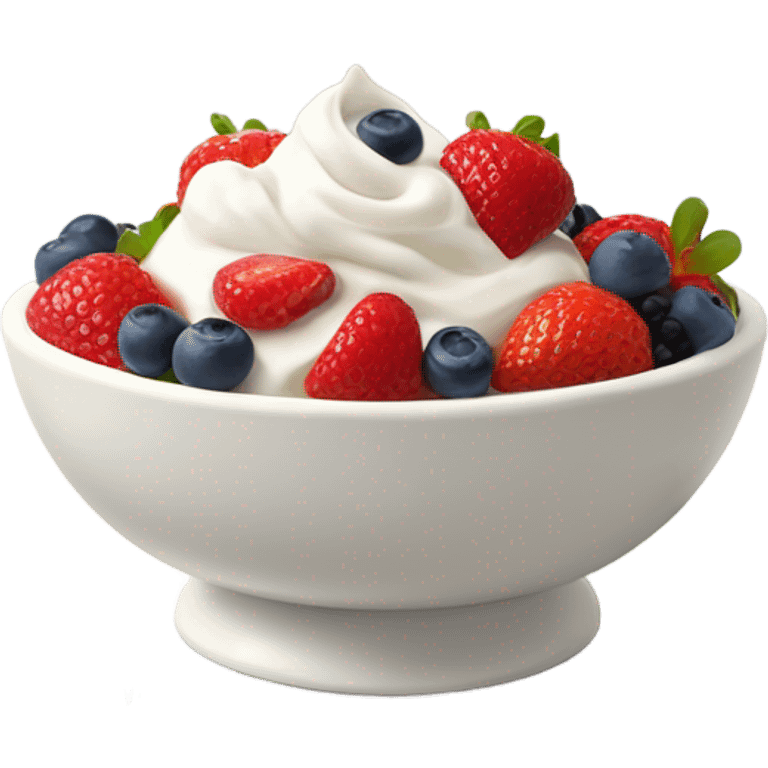 Yogurt bowl with berries in it  emoji