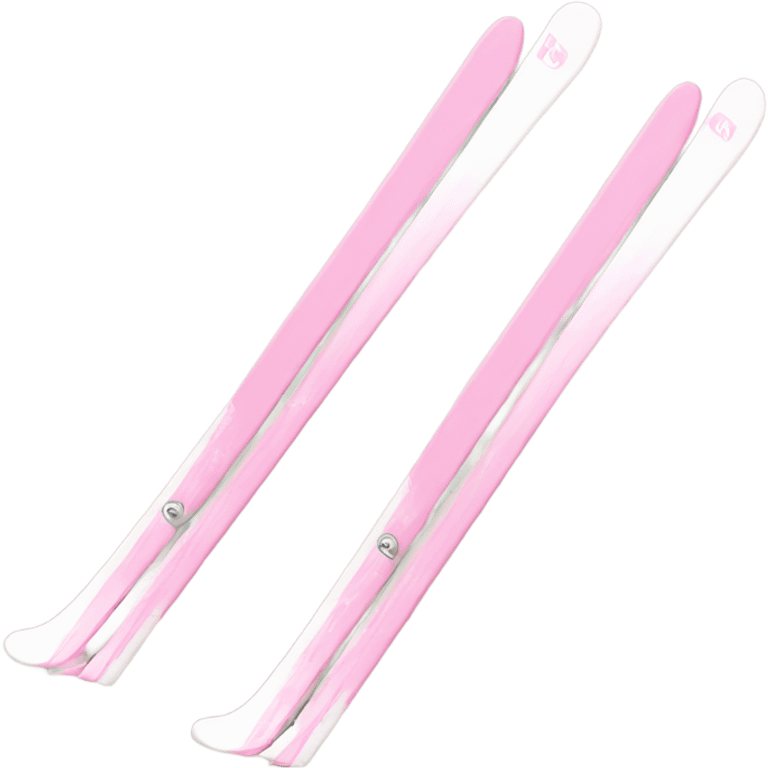 Light pink skis  emoji