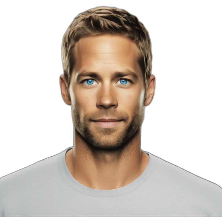 actor paul walker blue eyes with a t-shirt on emoji