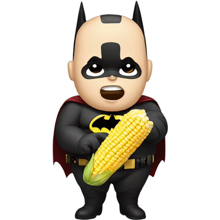 Fat Batman eating corn  emoji