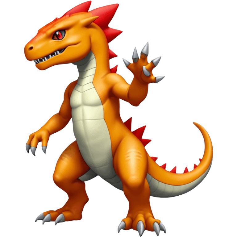  Cool Edgy Shiny Futuristic Ethereal Legendary Greymon-Digimon-Charmeleon-Reptile full body emoji