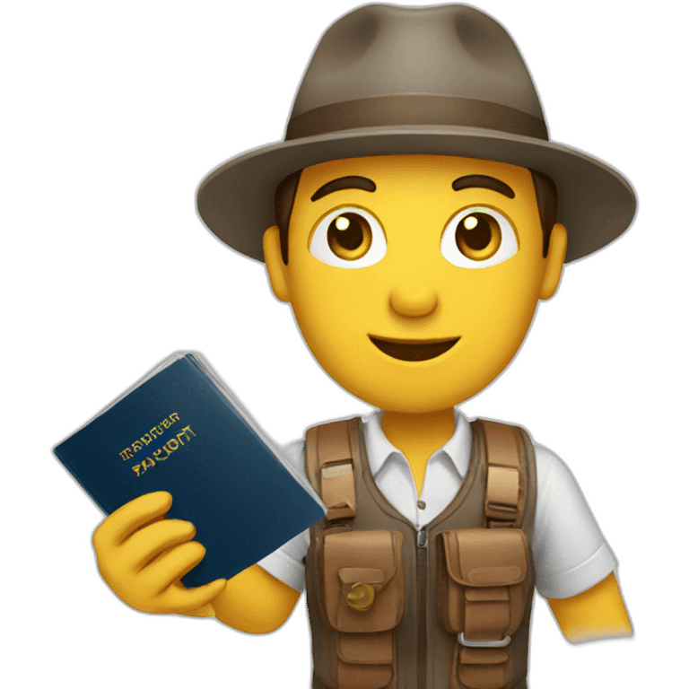 traveller holding your passport emoji