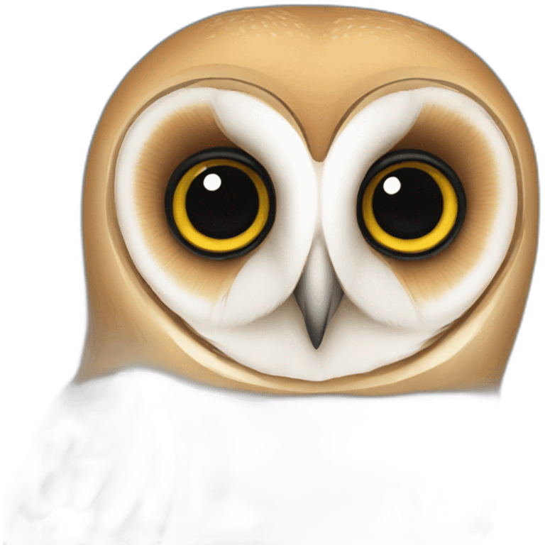 black barn owl emoji