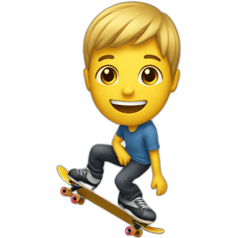 Chat faisant du skate emoji