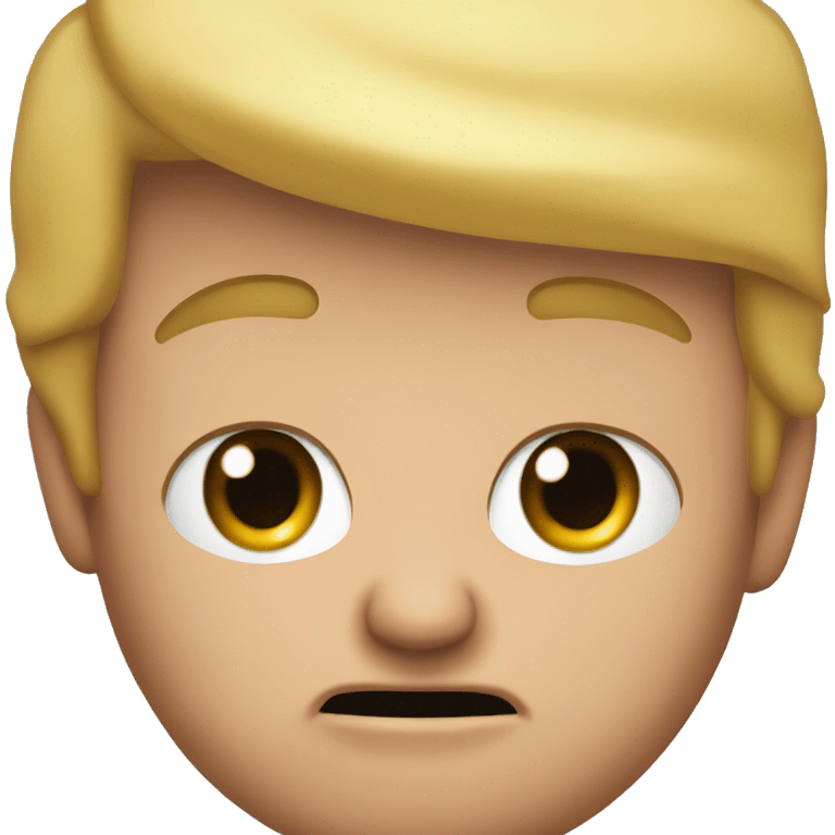 Donald trump with visible disgust  emoji