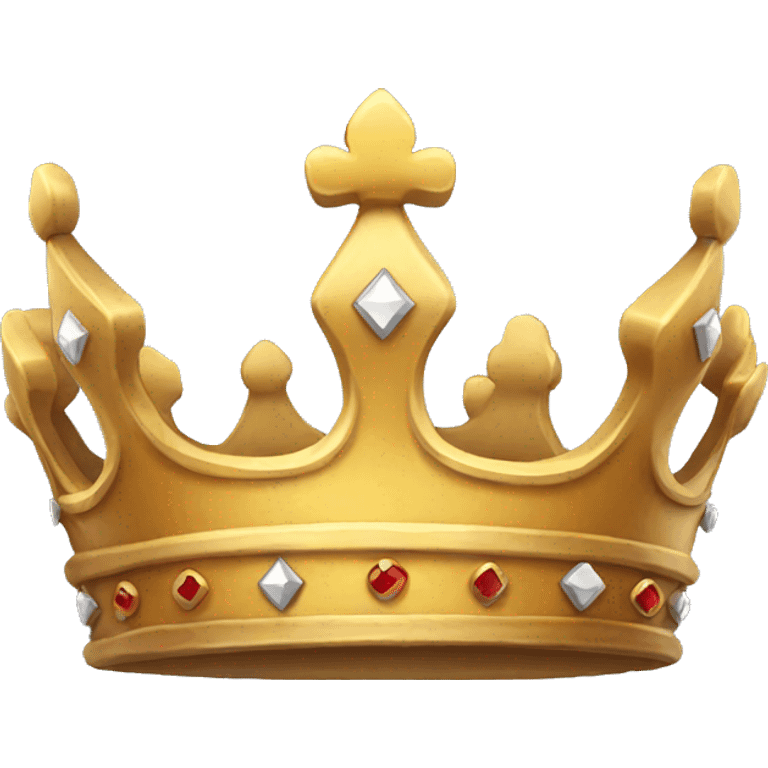 a king crown which has a ribbon beautifully hanging. crown is tall and quirky emoji