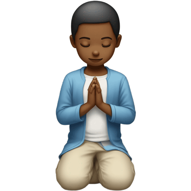 child praying on knees emoji