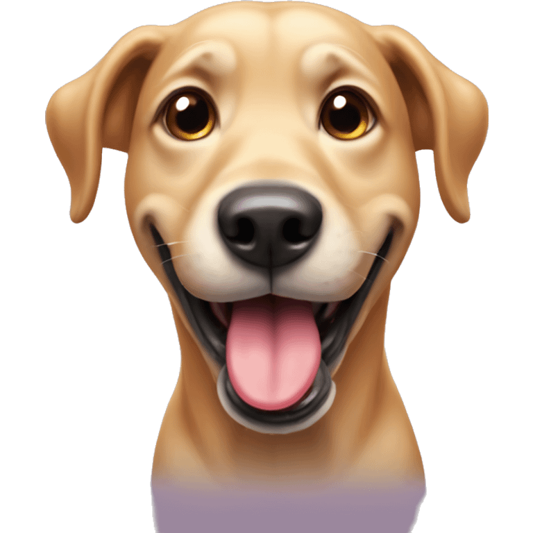 playful dog with tongue out emoji