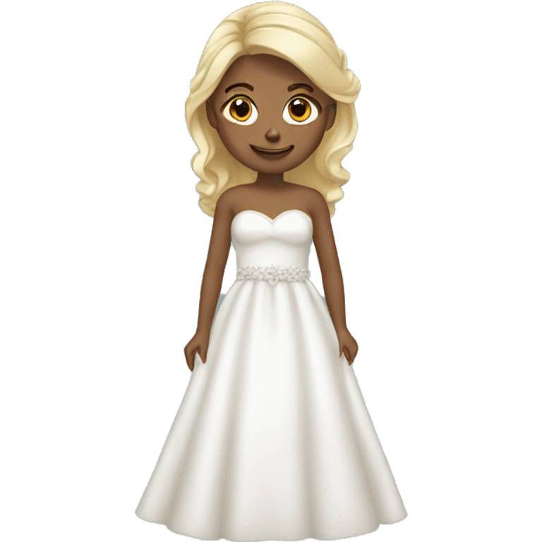 Blonde girl in wedding dress emoji