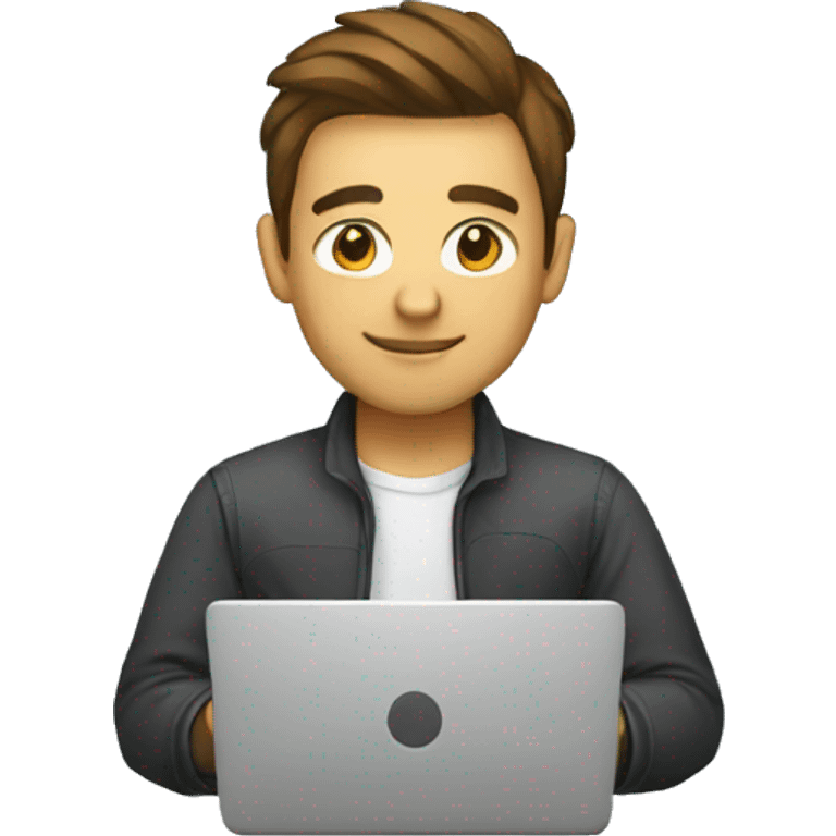 WEB DEVELOPER WORKING ON HIS LAPTOP emoji