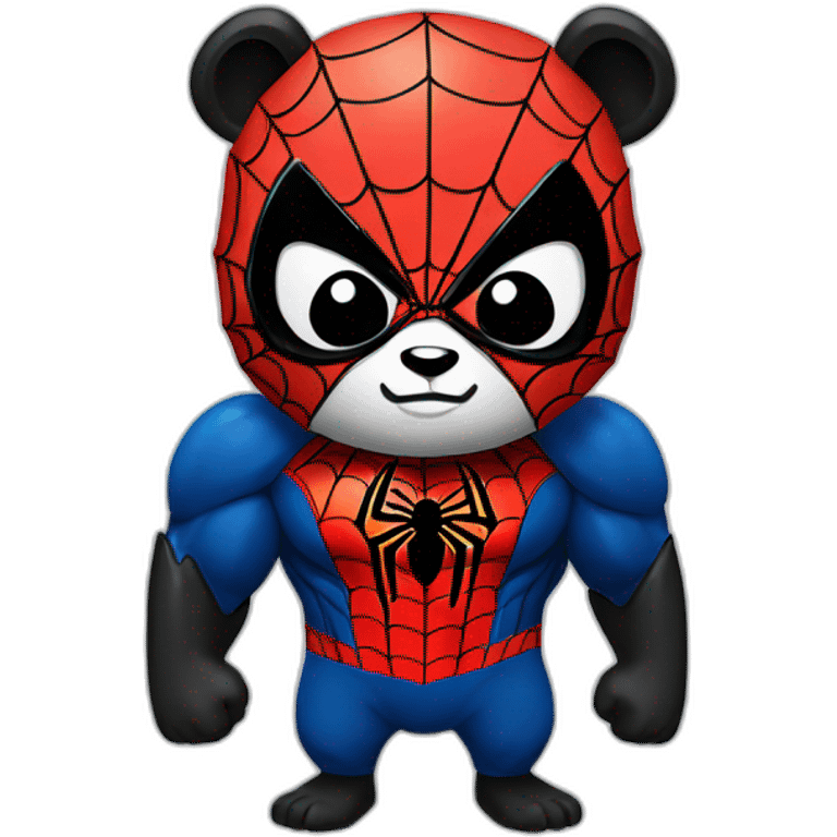 Panda as Spider-Man emoji