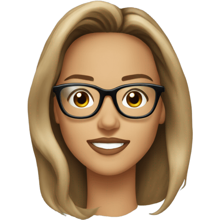 Jessica alba with glasses  emoji