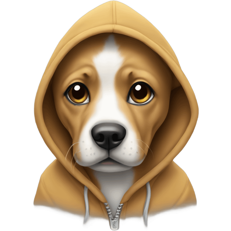 dog wearing a hoodie  emoji