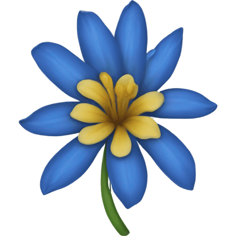 Flor azul emoji