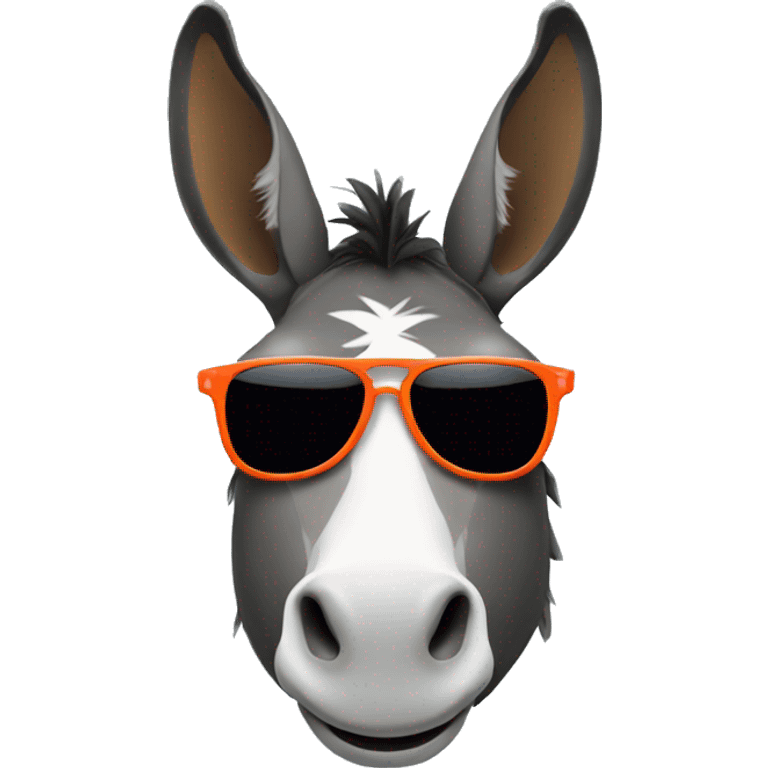 A donkey with sunglasses  emoji