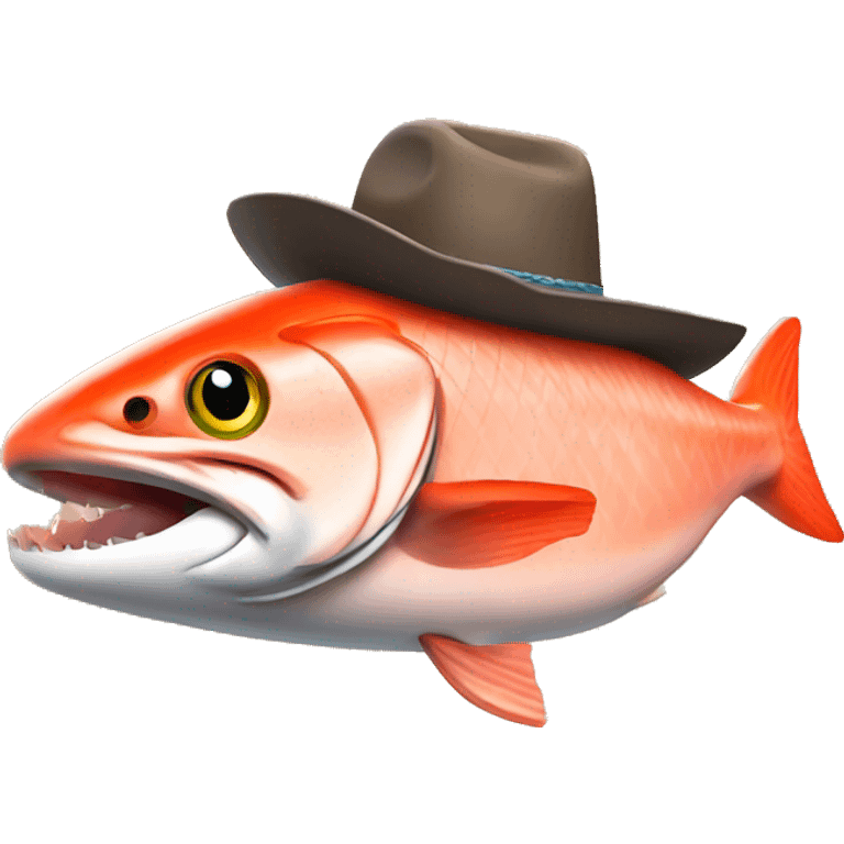 Salmon wearing Cowboy hat emoji