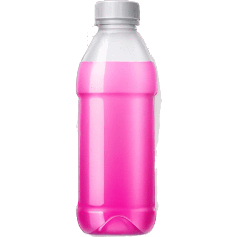 plastic bottle with crystaline pink liquid emoji