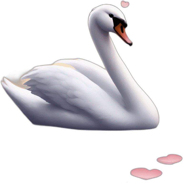  Swan in love emoji