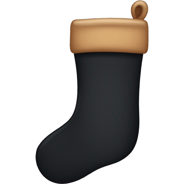 Black Christmas stocking with bat emoji