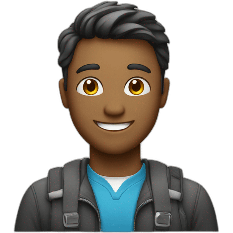 happy male it student emoji