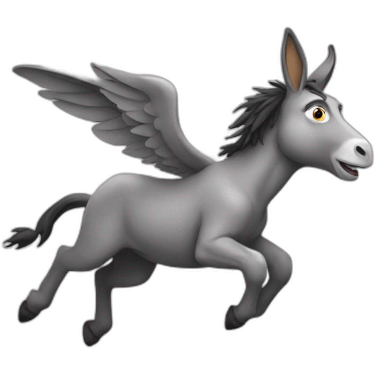 a flying donkey emoji