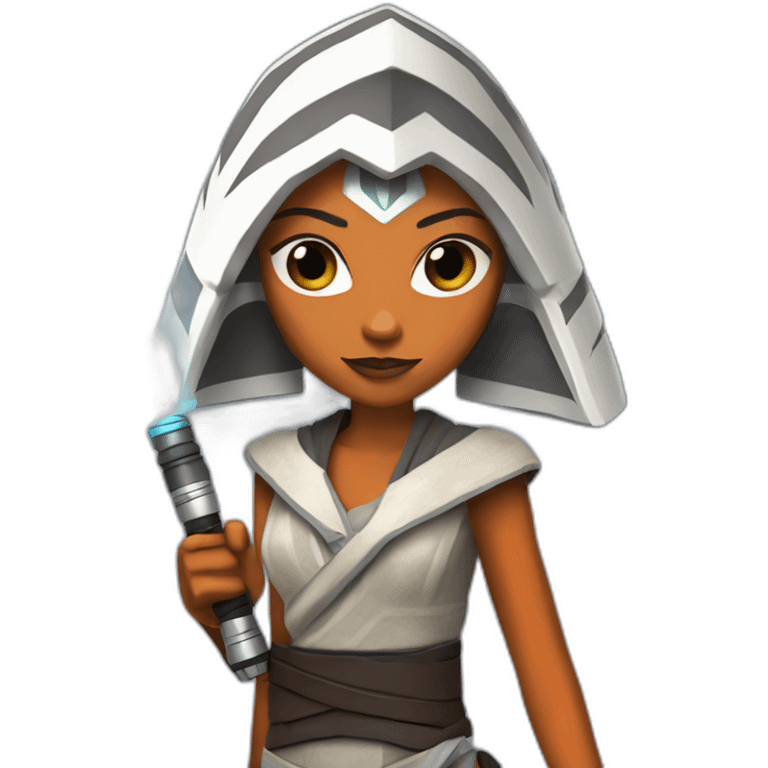 ahsoka tano with two lightsabers emoji