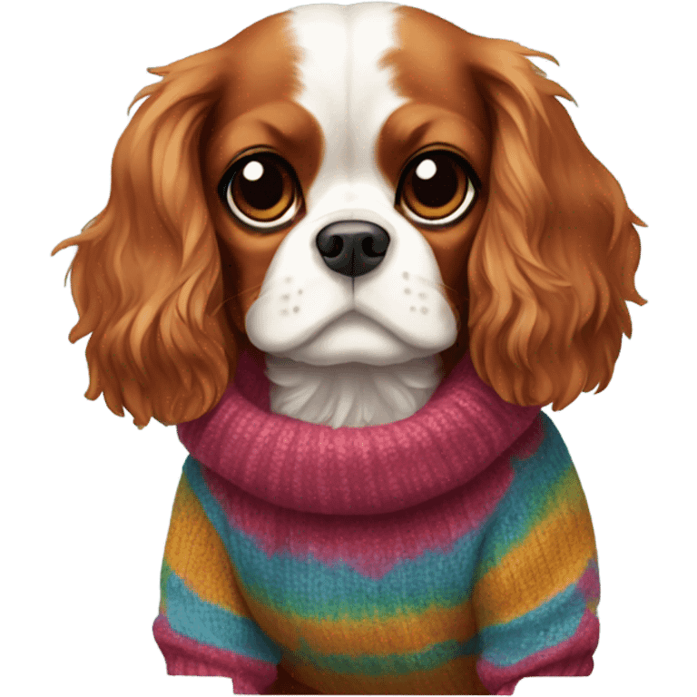 Cavalier in sweater  emoji