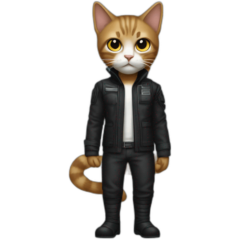 cat in nick fury suit full body emoji