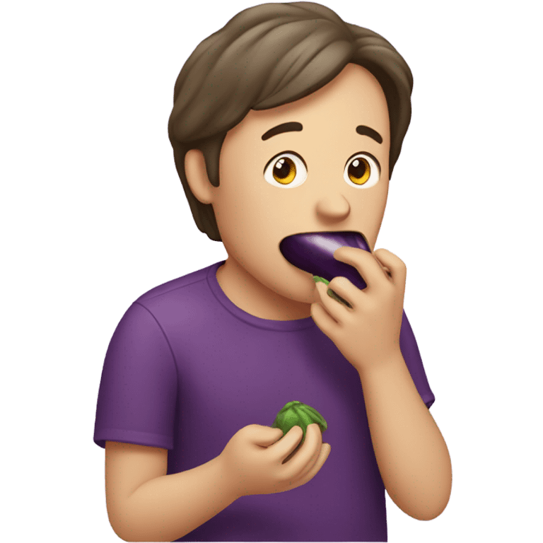 Human eating eggplant  emoji